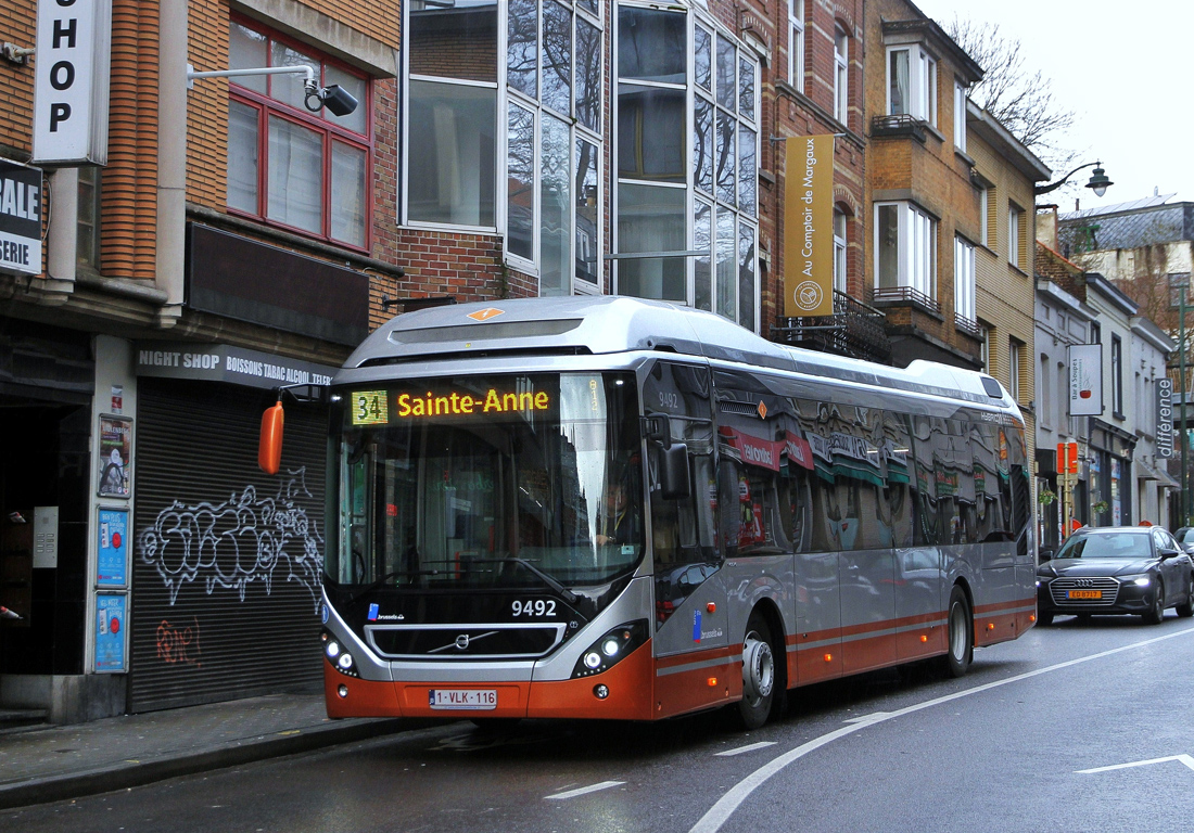 Brussels, Volvo 7900 Hybrid # 9492
