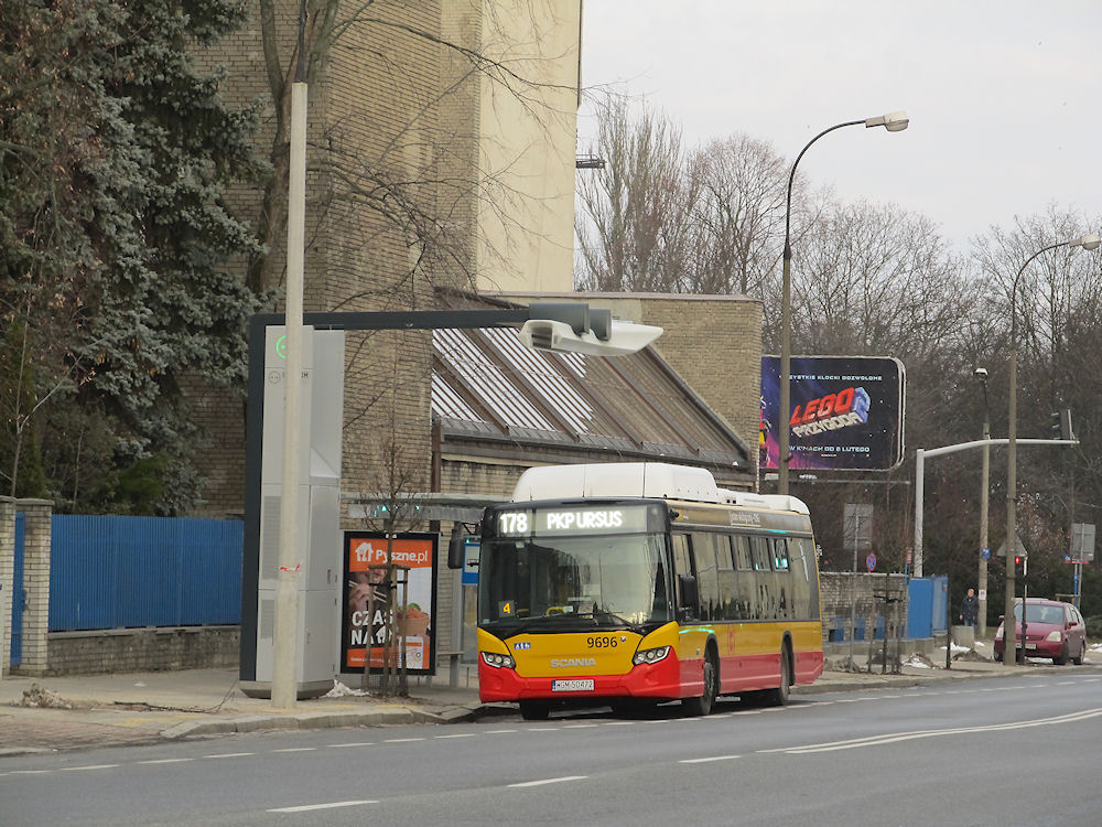 Warsaw, Scania Citywide LF CNG # 9696