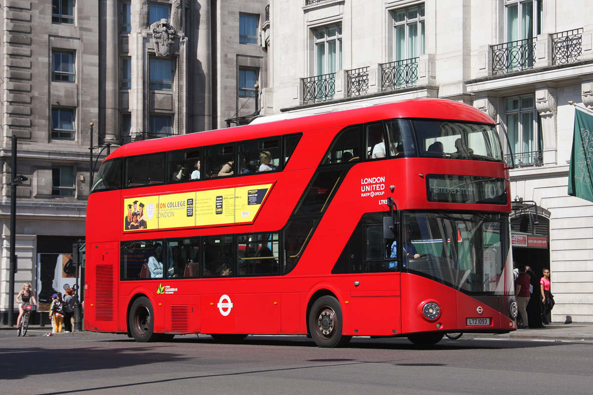 London, Wright New Bus for London # LT93