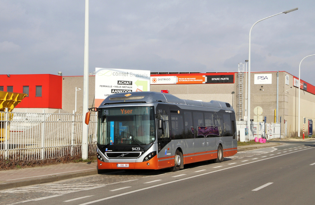 Brusel, Volvo 7900 Hybrid č. 9423