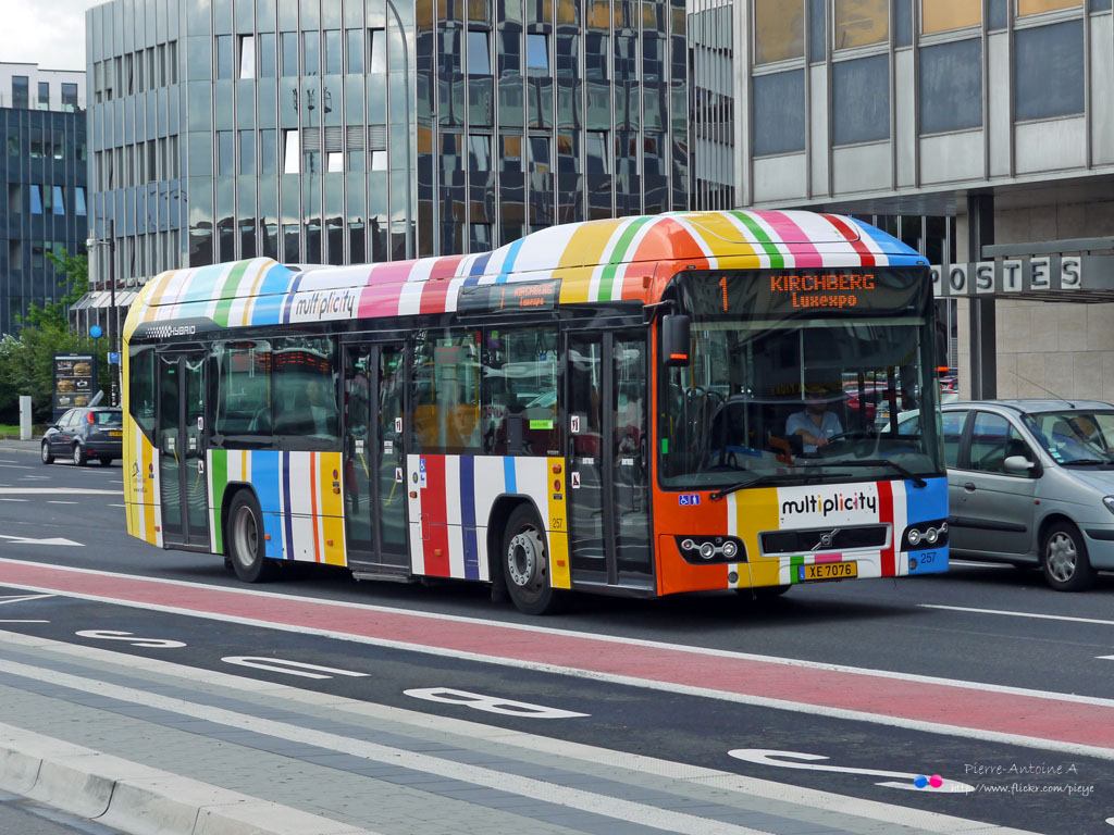 Luxembourg-ville, Volvo 7700 Hybrid # 257