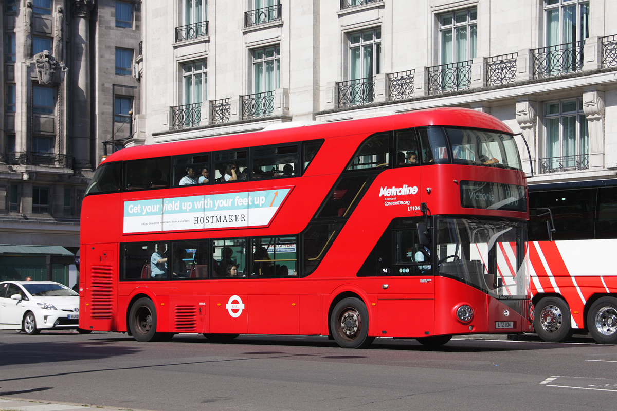 London, Wright New Bus for London # LT104