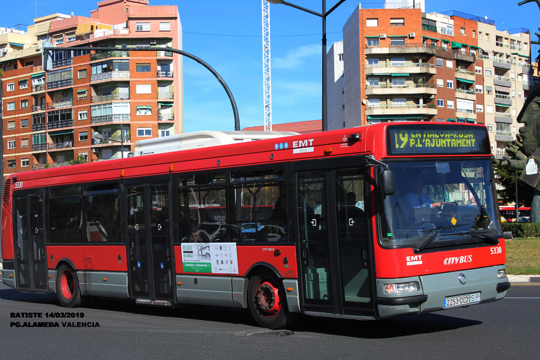 Валенсия, Hispano Citybus E (Irisbus Agora S) № 5330