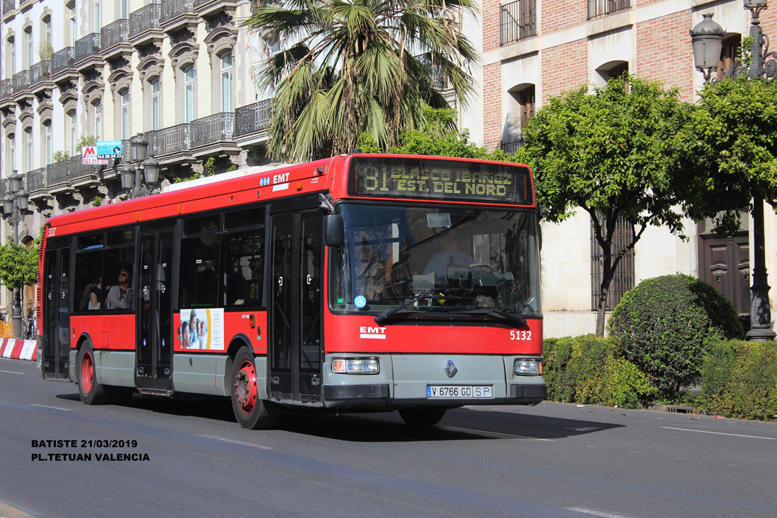 Валенсия, Hispano Citybus E (Renault Agora S) № 5132