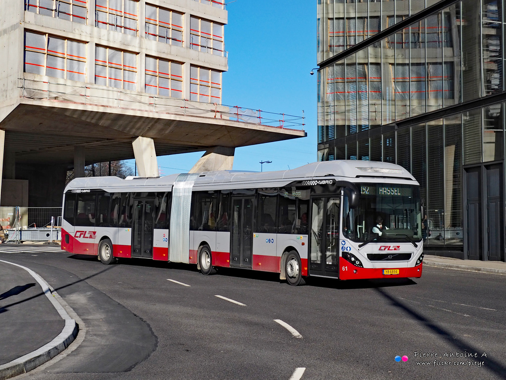 Luxembourg-ville, Volvo 7900A Hybrid Nr. 61
