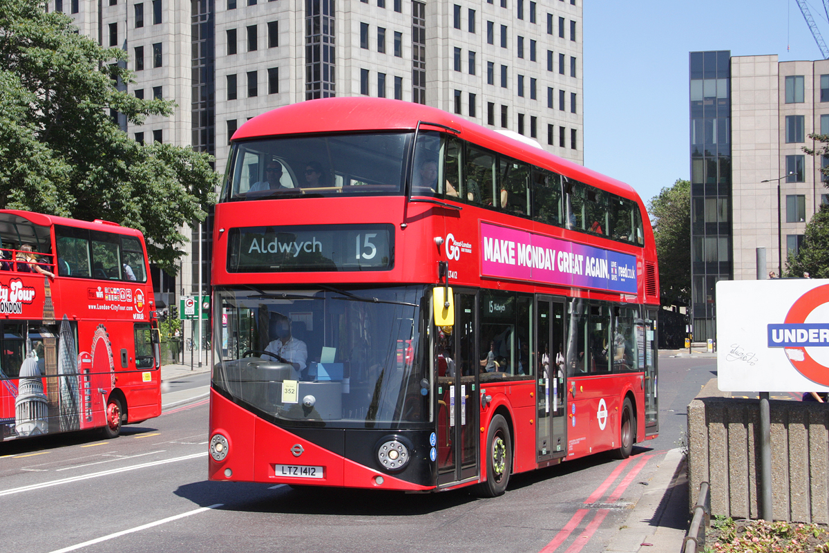 London, Wright New Bus for London # LT412