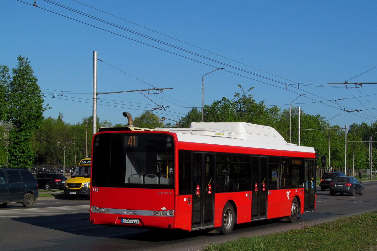 Каунас, Solaris Urbino III 12 CNG № 778