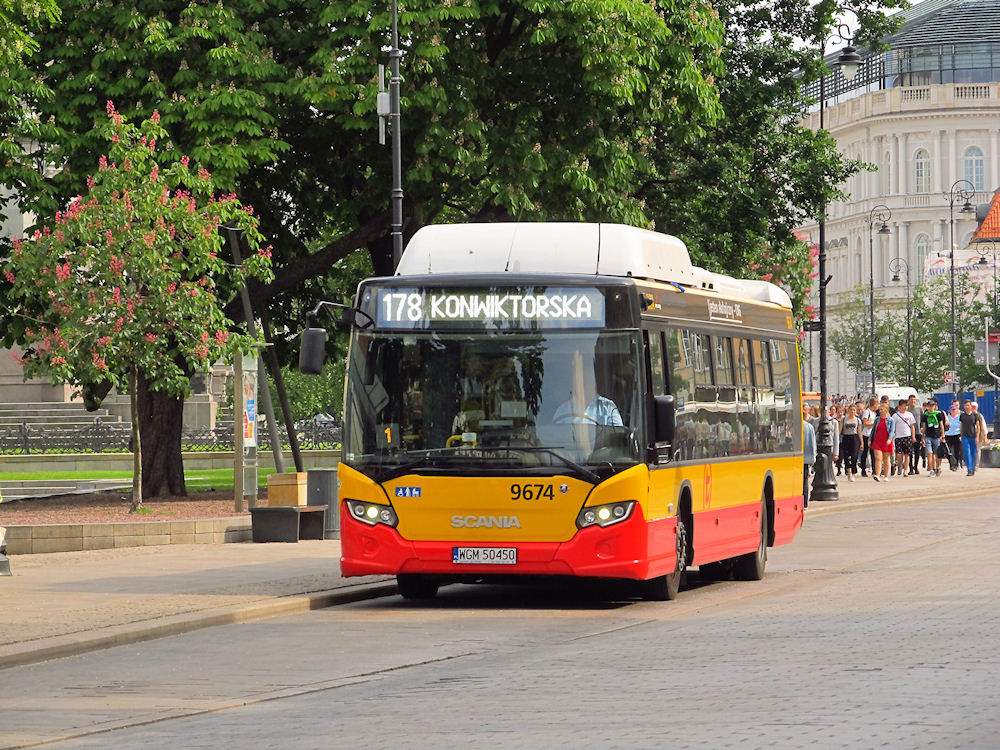 Warsaw, Scania Citywide LF CNG # 9674