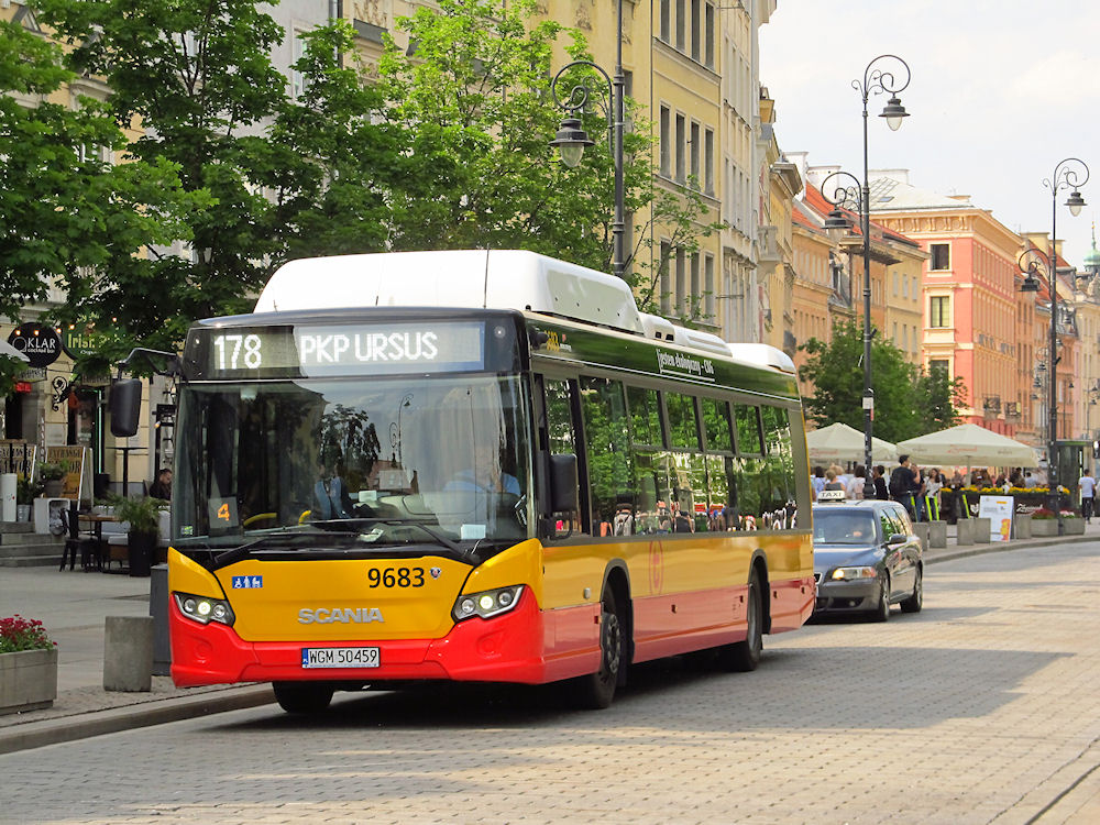 Warsaw, Scania Citywide LF CNG # 9683
