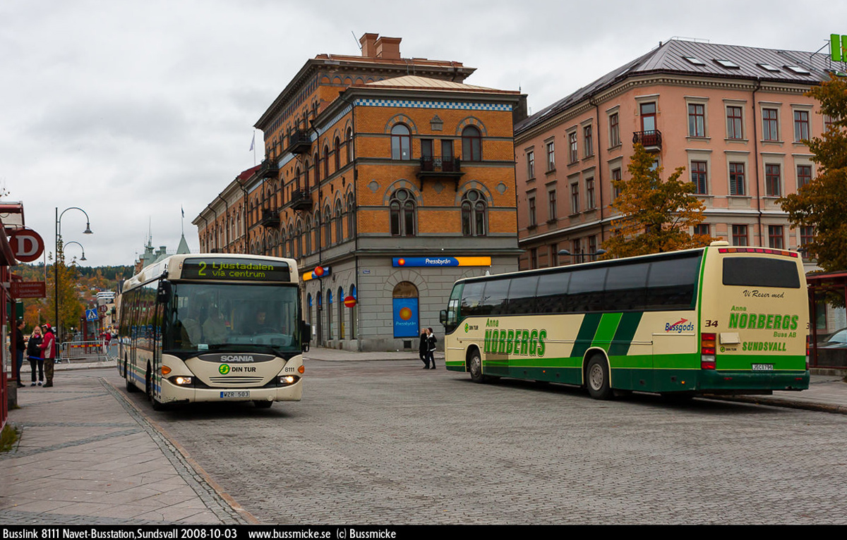 Sundsvall, Scania OmniLink CL94UB 4X2LB # 8111