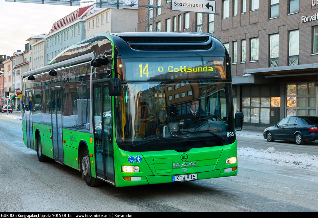 Uppsala, MAN A37 Lion's City NL253 Hybrid # 835