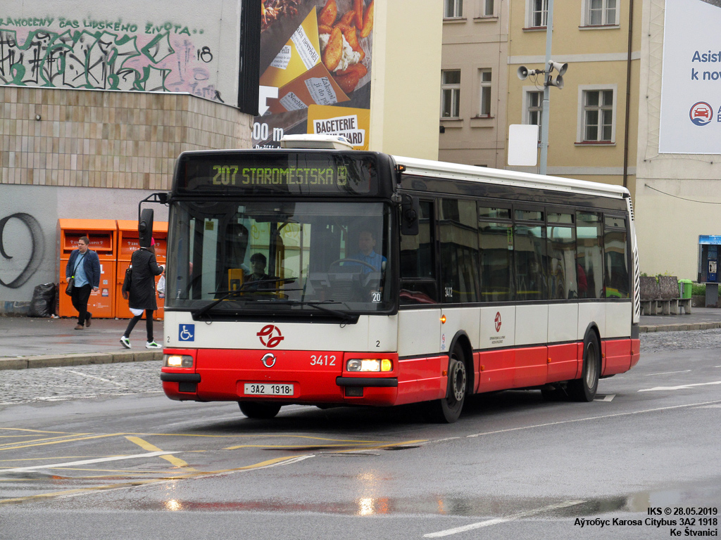 Praha, Karosa Citybus 12M.2071 (Irisbus) č. 3412