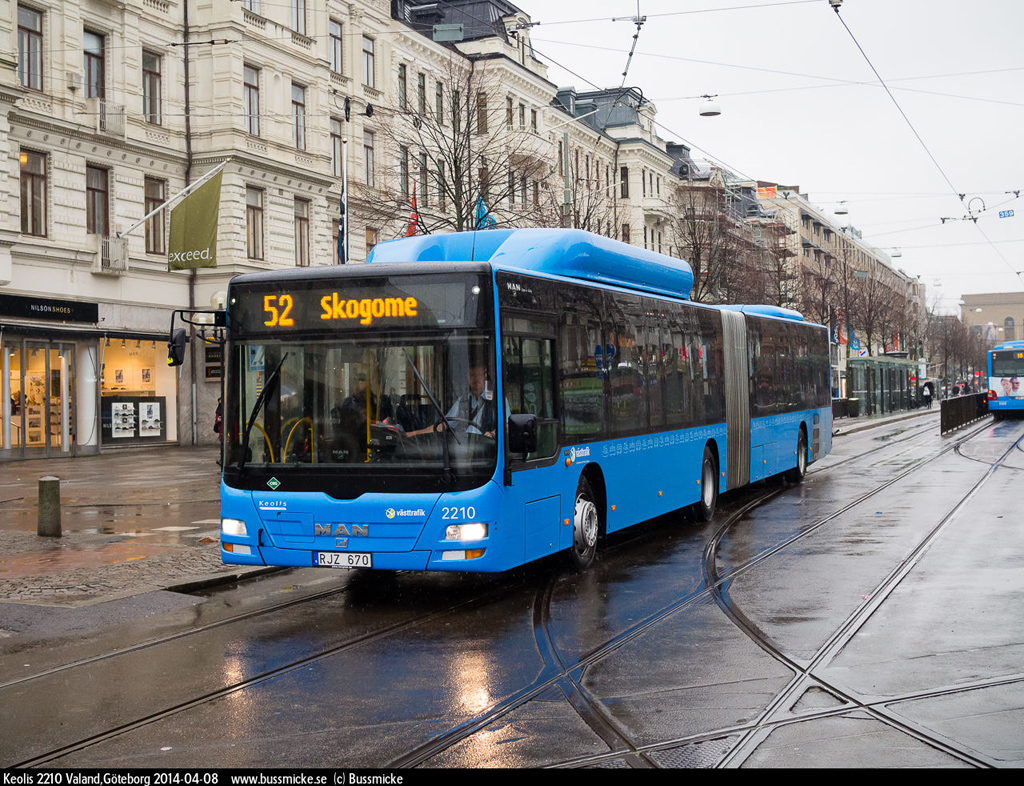 Гётеборг, MAN A23 Lion's City G NG313 CNG № 2210