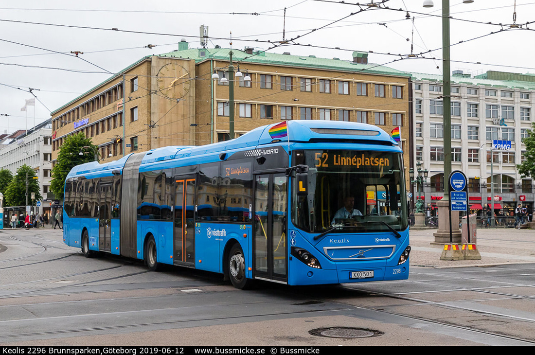 Gothenburg, Volvo 7900A Hybrid # 2296