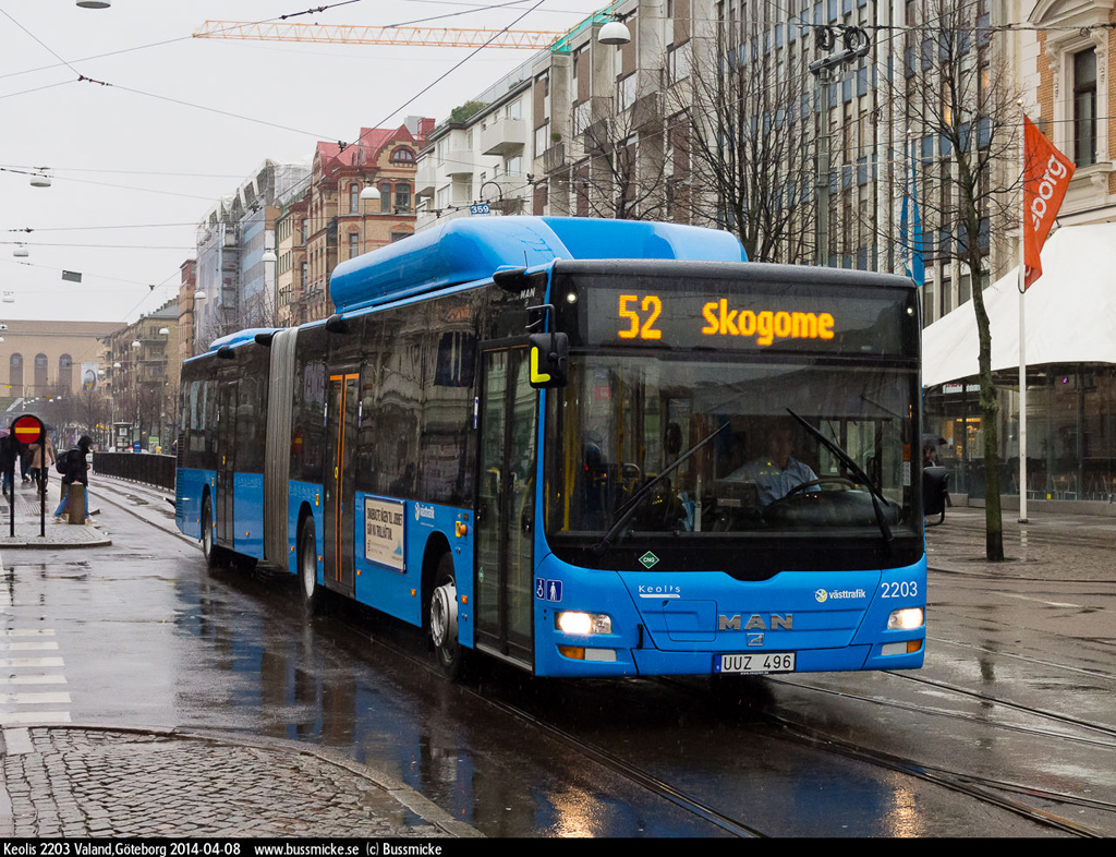 Гётеборг, MAN A23 Lion's City G NG313 CNG № 2203