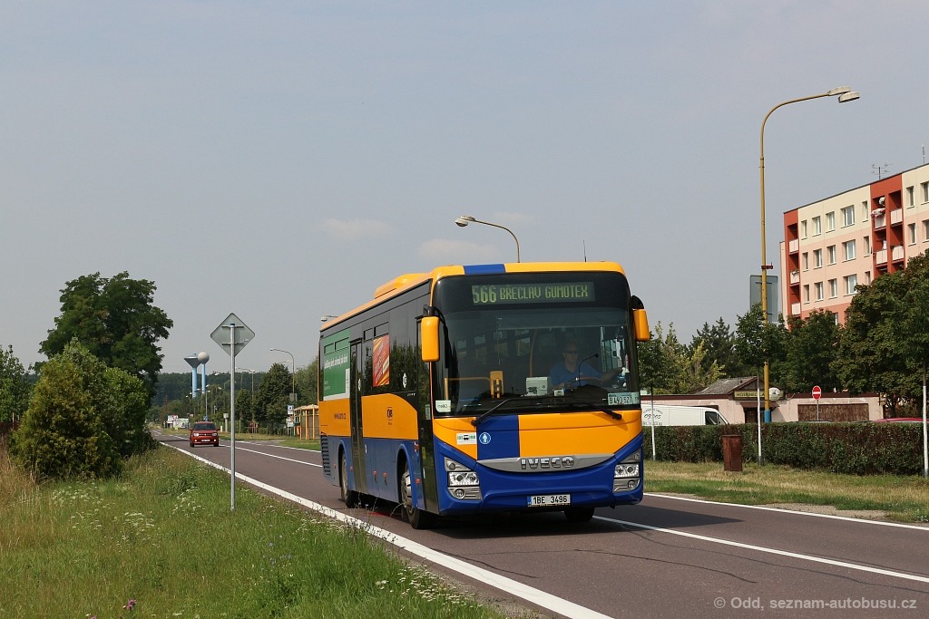 Břeclav, IVECO Crossway Line 12M nr. 1BE 3496