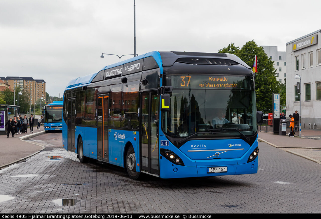 Gothenburg, Volvo 7900 Hybrid # 4905