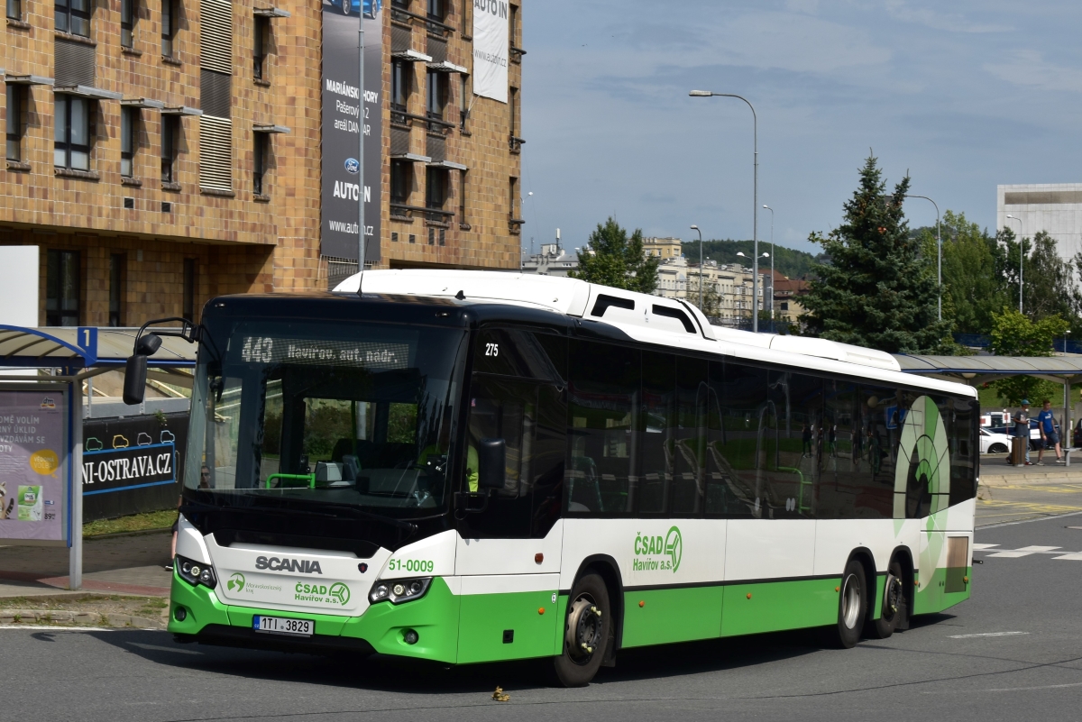 Карвина, Scania Citywide LE Suburban 14.9M CNG № 51-0009