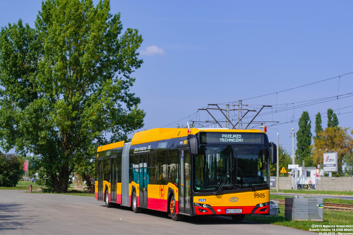 Warsaw, Solaris Urbino IV 18 CNG č. 9905