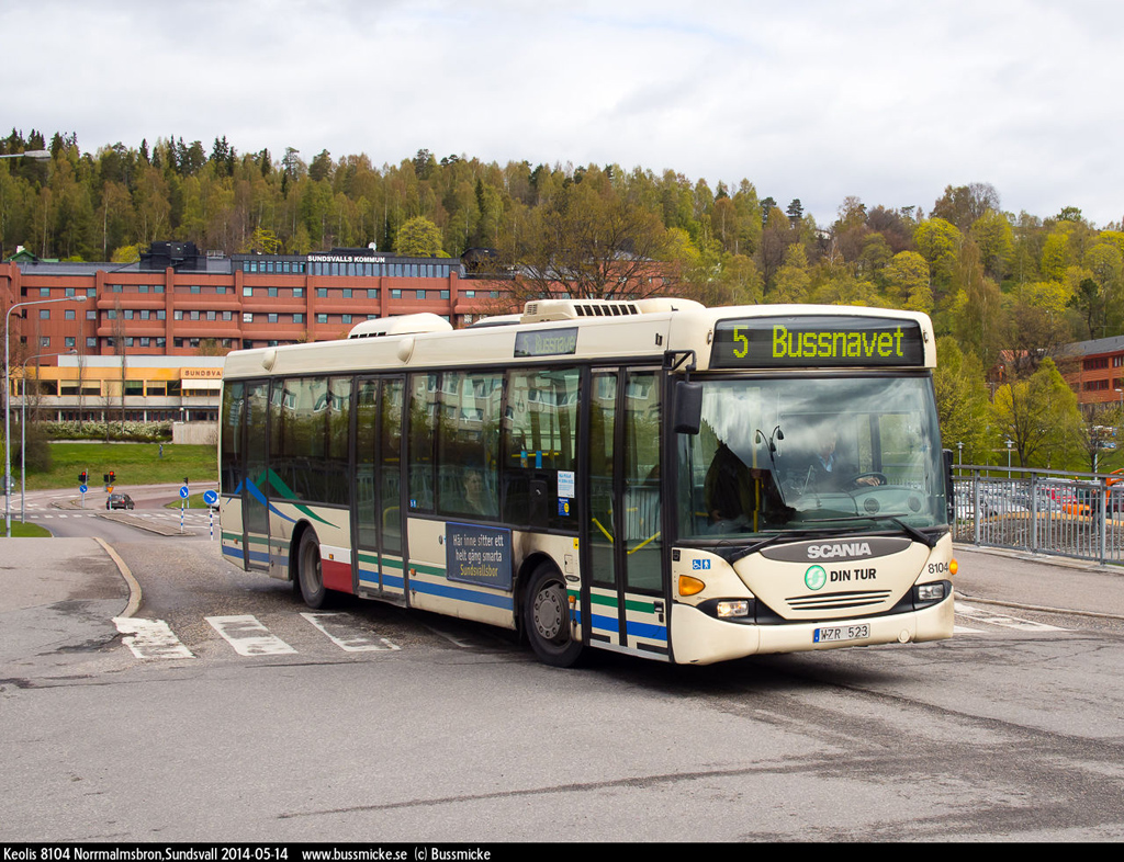 Sundsvall, Scania OmniLink CL94UB 4X2LB № 8104