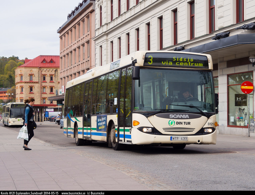 Sundsvall, Scania OmniLink CL94UB 4X2LB # 8121