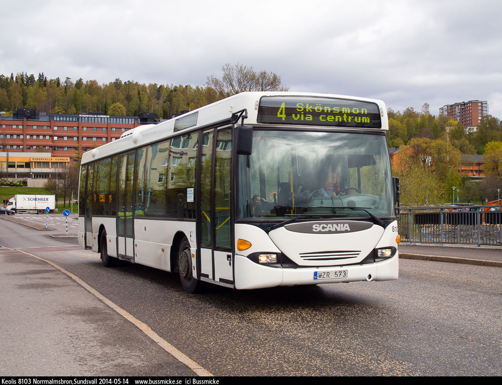 Sundsvall, Scania OmniLink CL94UB 4X2LB # 8103