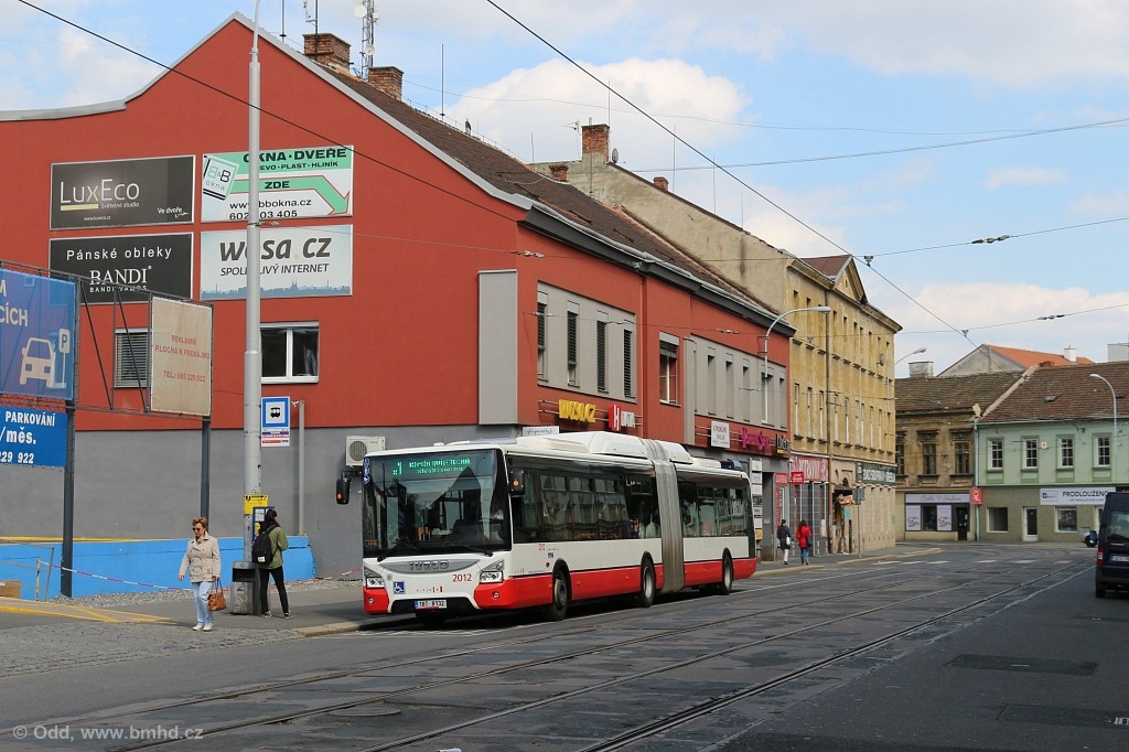 Brno, IVECO Urbanway 18M CNG č. 2012
