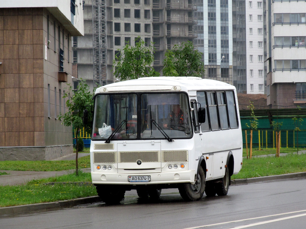 Minsk, PAZ-3205 č. АО 6374-7