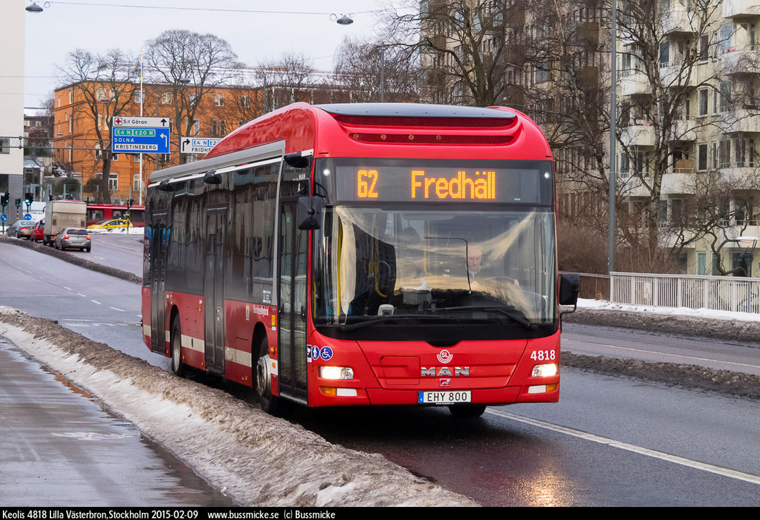 Stockholm, MAN A37 Lion's City NL253 Hybrid # 4818