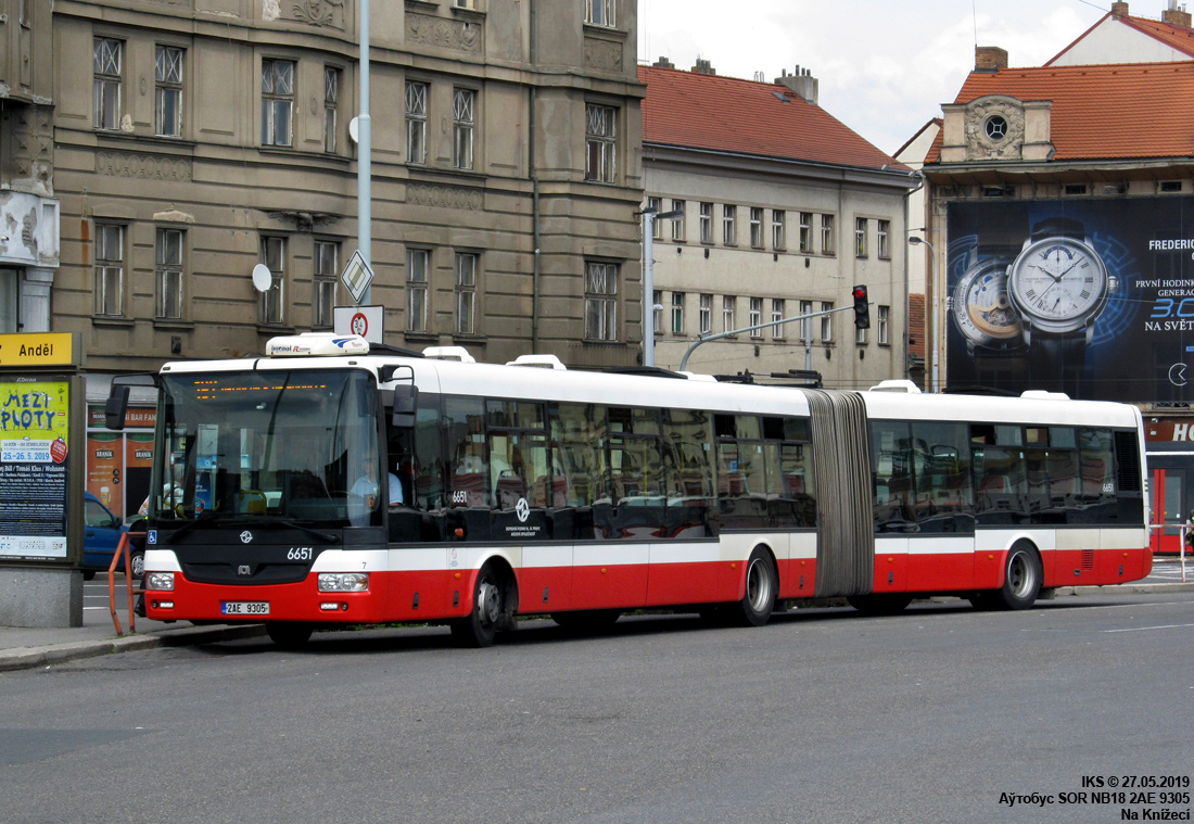 Prague, SOR NB 18 č. 6651