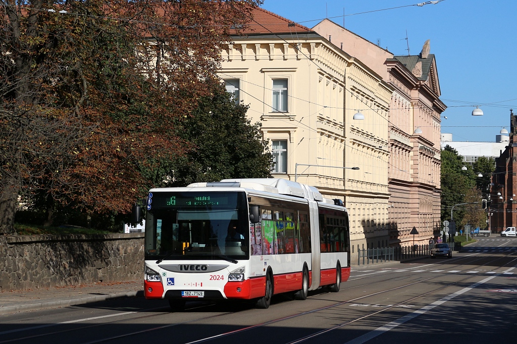 Brno, IVECO Urbanway 18M CNG č. 2024