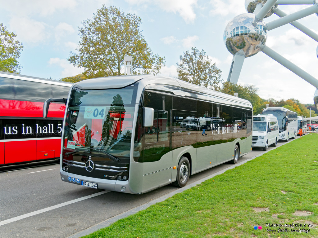 Mannheim, Mercedes-Benz eCitaro # MA-E 1063; Brussels — Busworld Bruxelles 2019