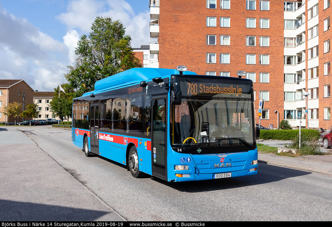 Örebro, MAN A21 Lion's City NL**3 CNG # 14