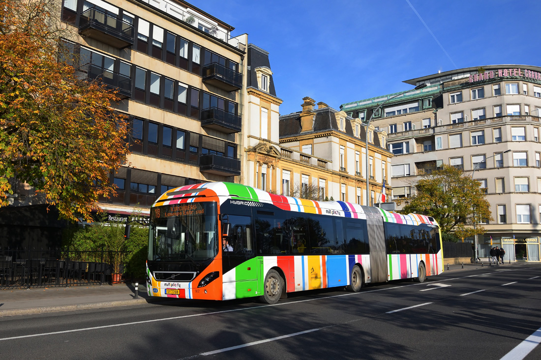 Luxembourg-ville, Volvo 7900A Hybrid № 92