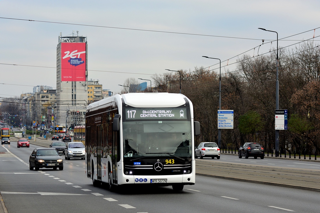 Warsaw, Mercedes-Benz eCitaro № 943