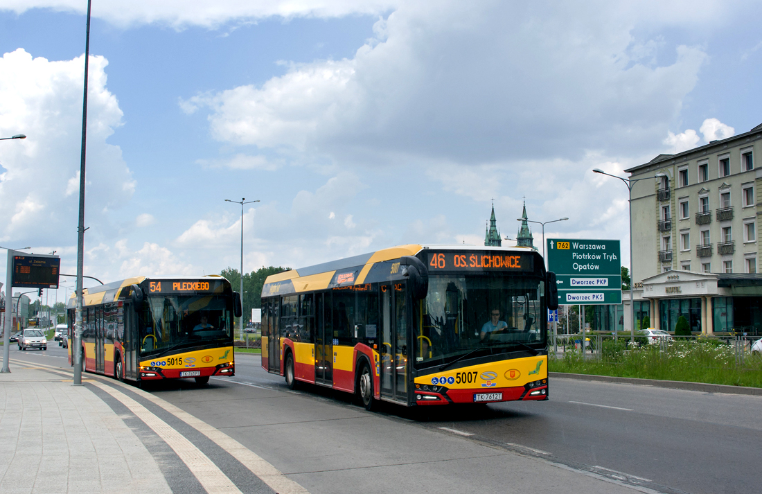 Kielce, Solaris Urbino IV 12 hybrid # 5007; Kielce, Solaris Urbino IV 12 hybrid # 5015