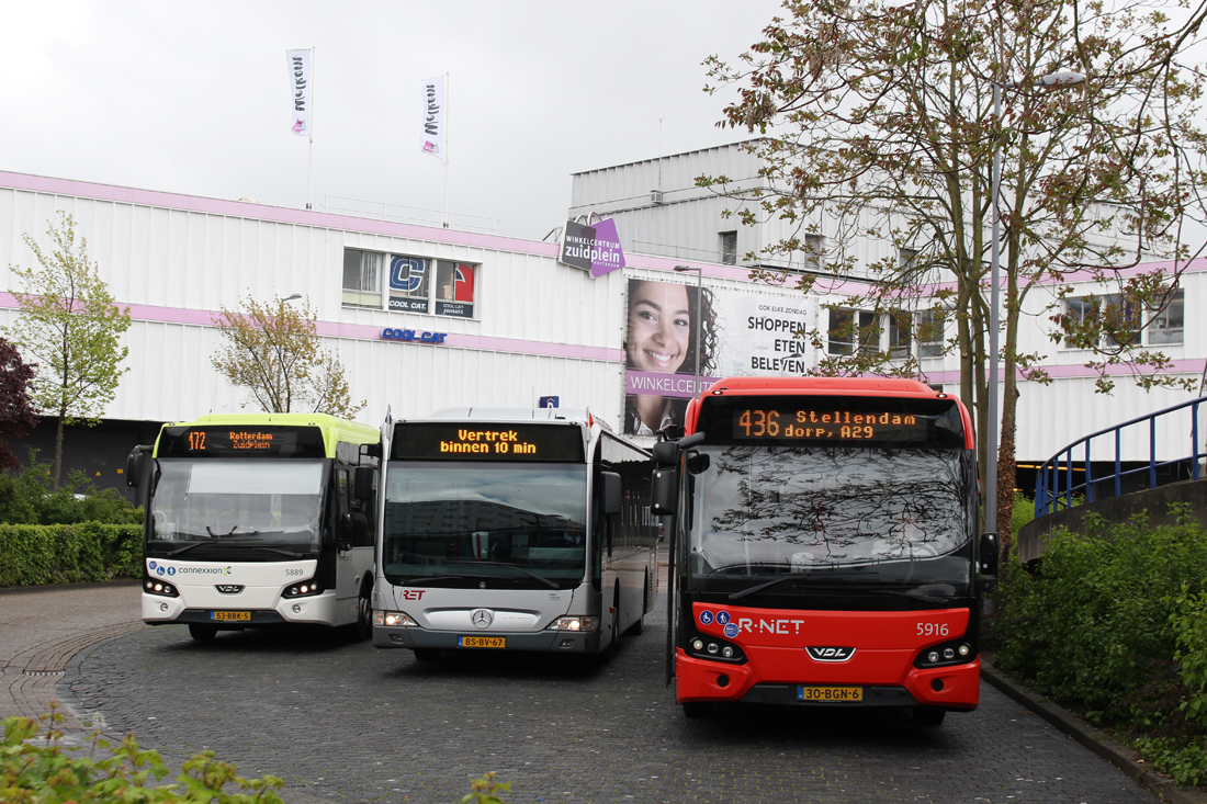 Rotterdam, VDL Citea LLE-120.255 nr. 5916; Rotterdam, Mercedes-Benz O530 Citaro Facelift nr. 221; Rotterdam, VDL Citea LLE-120.225 nr. 5889