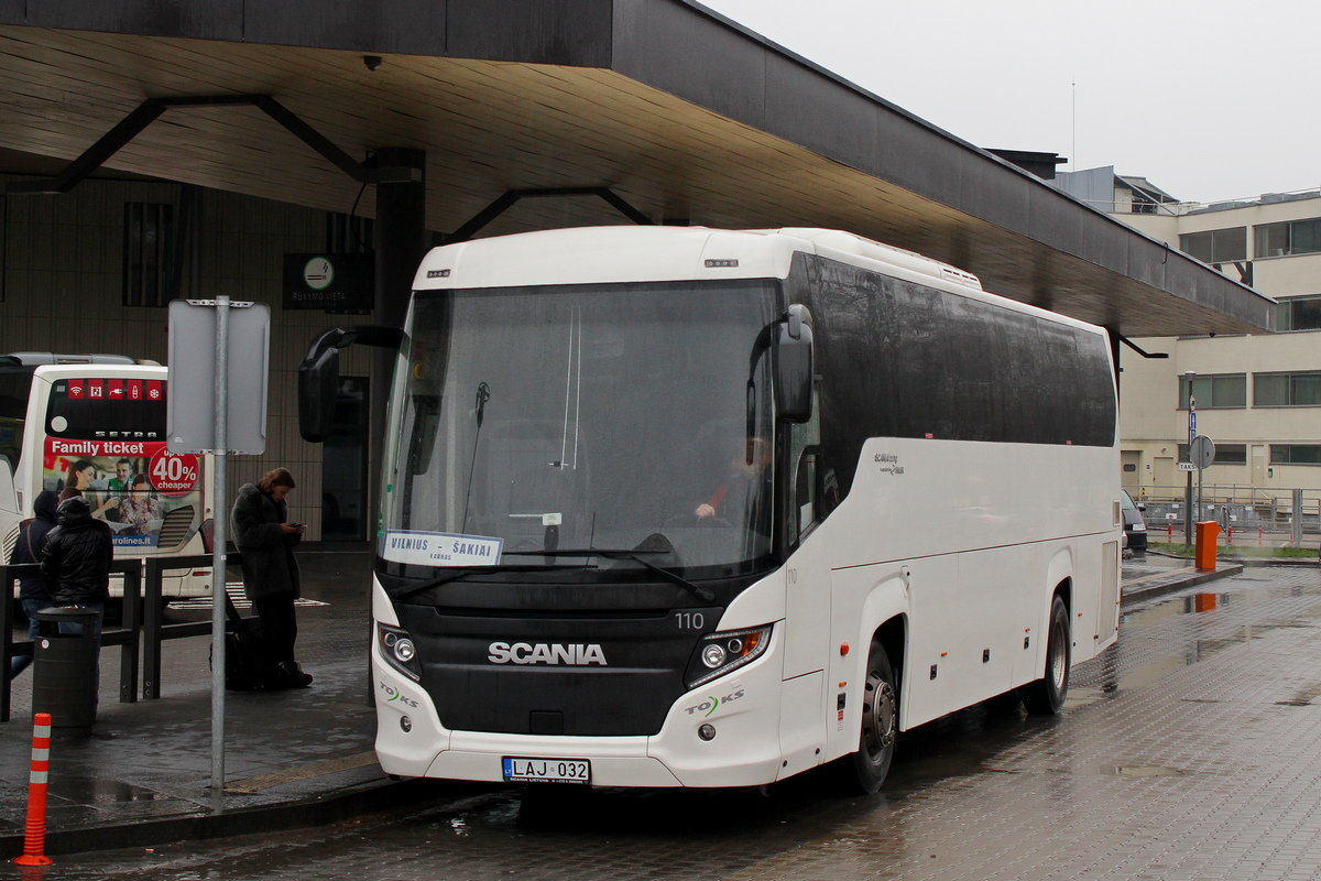 Vilnius, Scania Touring HD (Higer A80T) č. 110