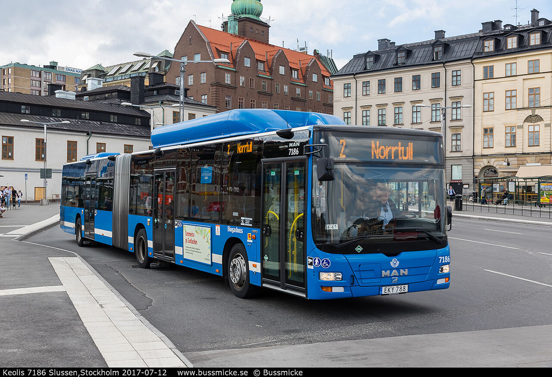 Stockholm, MAN A23 Lion's City G NG313 CNG č. 7186