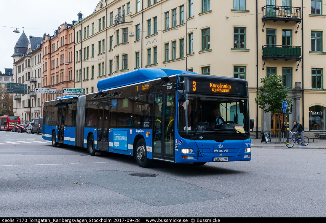 Stockholm, MAN A23 Lion's City G NG313 CNG No. 7170
