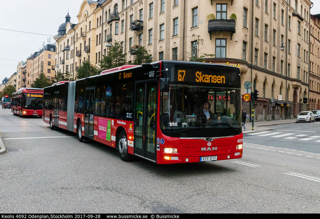 Stockholm, MAN A23 Lion's City G NG323 № 4092