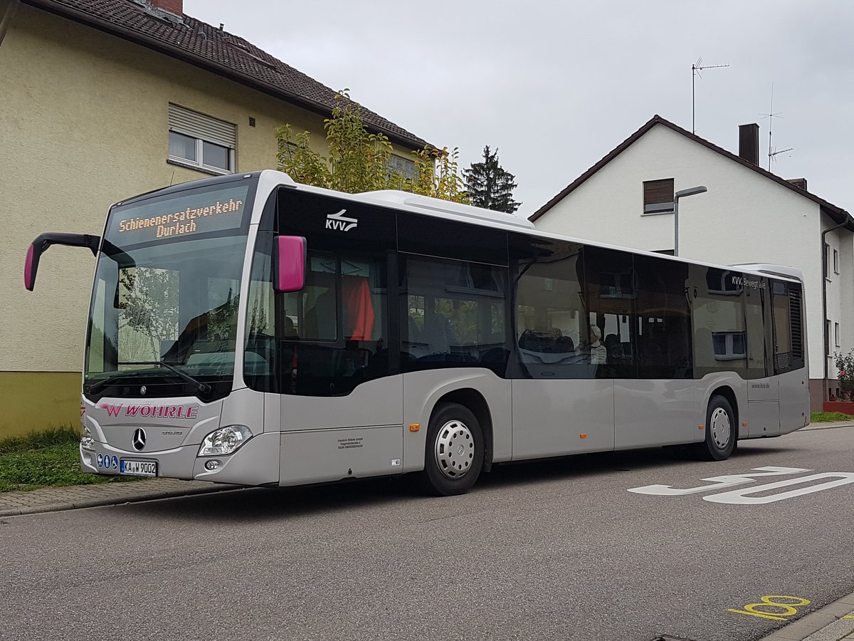Карлсруэ, Mercedes-Benz Citaro C2 Ü Hybrid № KA-W 9002; Карлсруэ — SEV Karlsruhe <> Stuttgart (Residenzbahn)