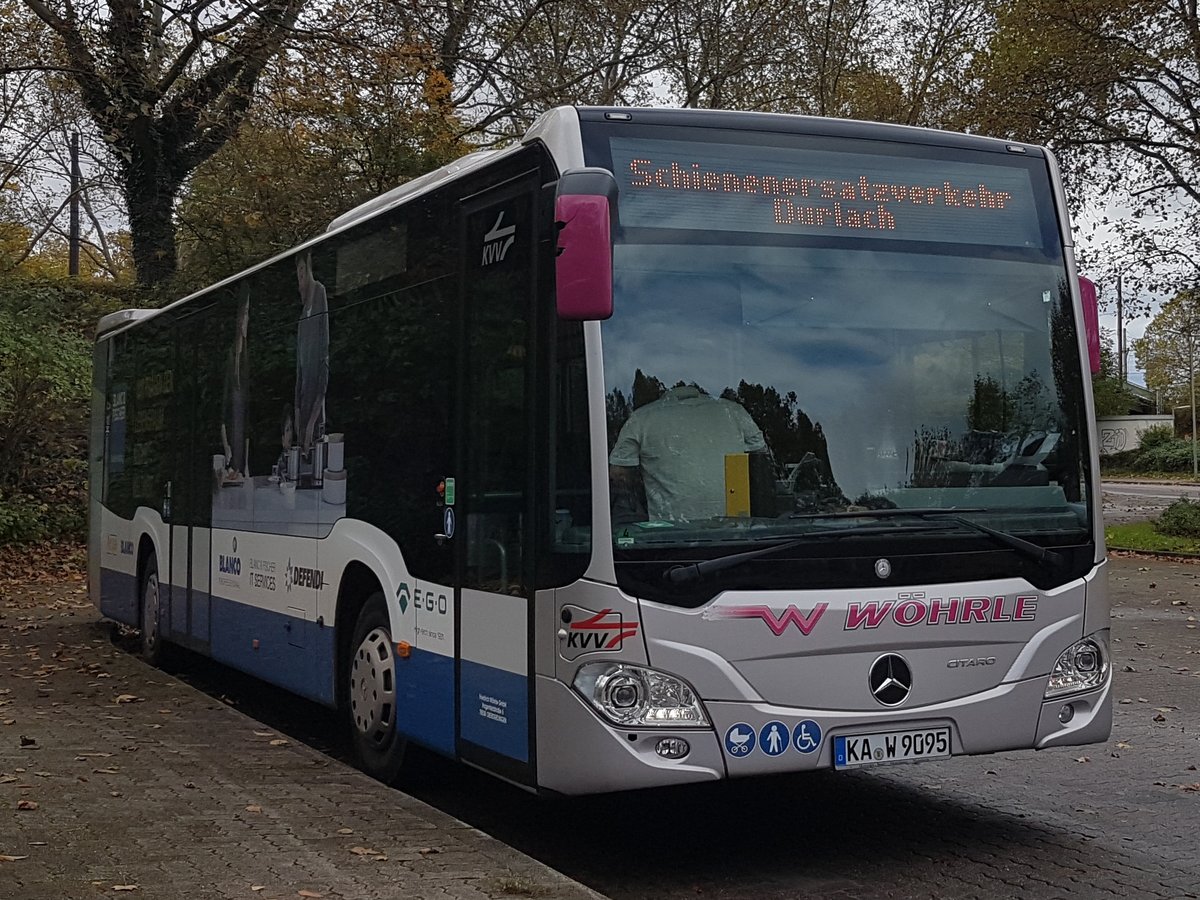 Karlsruhe, Mercedes-Benz Citaro C2 Ü No. KA-W 9095; Karlsruhe — SEV Karlsruhe <> Stuttgart (Residenzbahn)