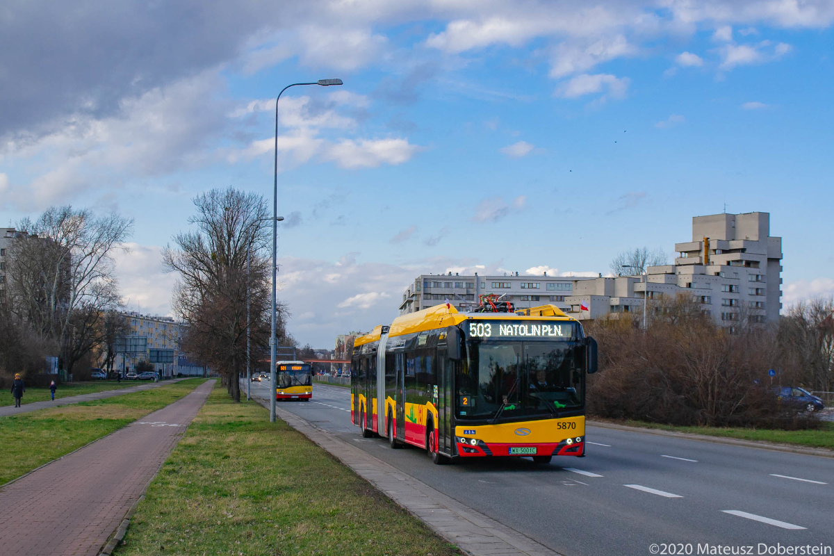 Warsaw, Solaris Urbino IV 18 electric No. 5870