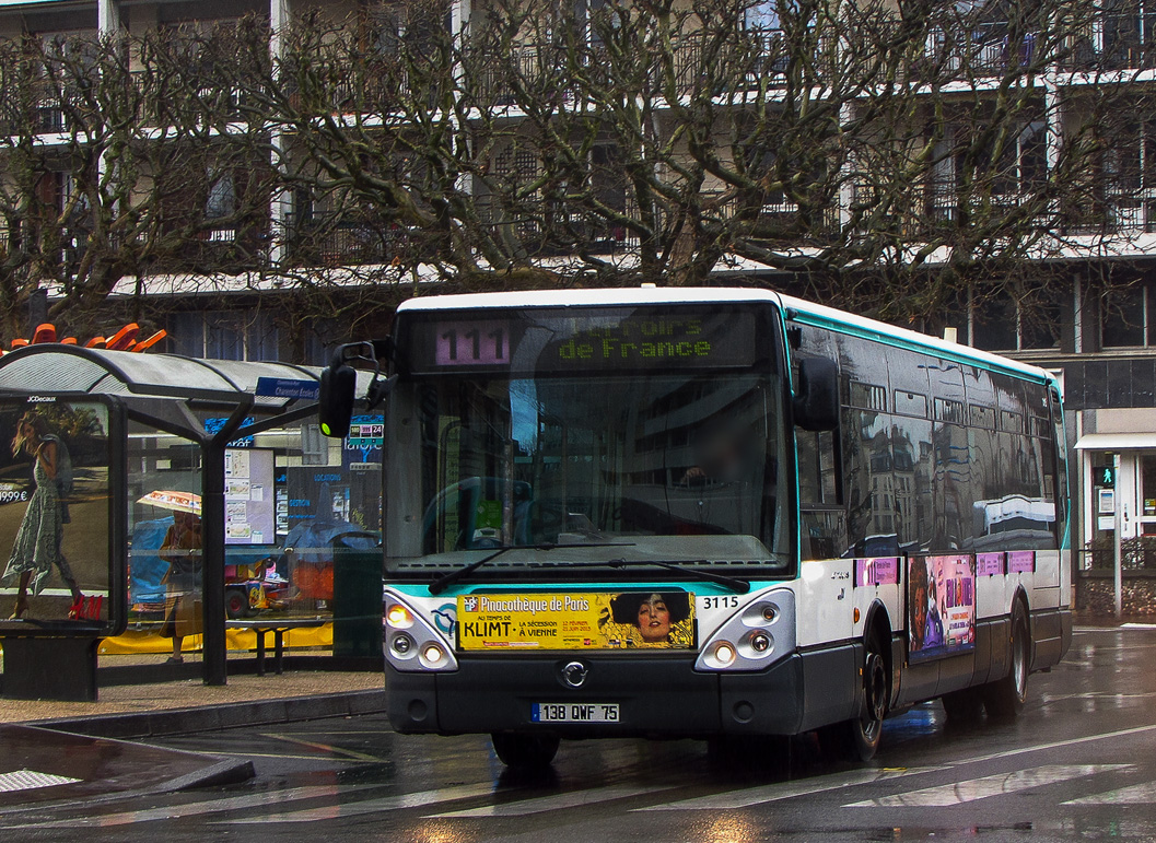 Париж, Irisbus Citelis Line № 3115