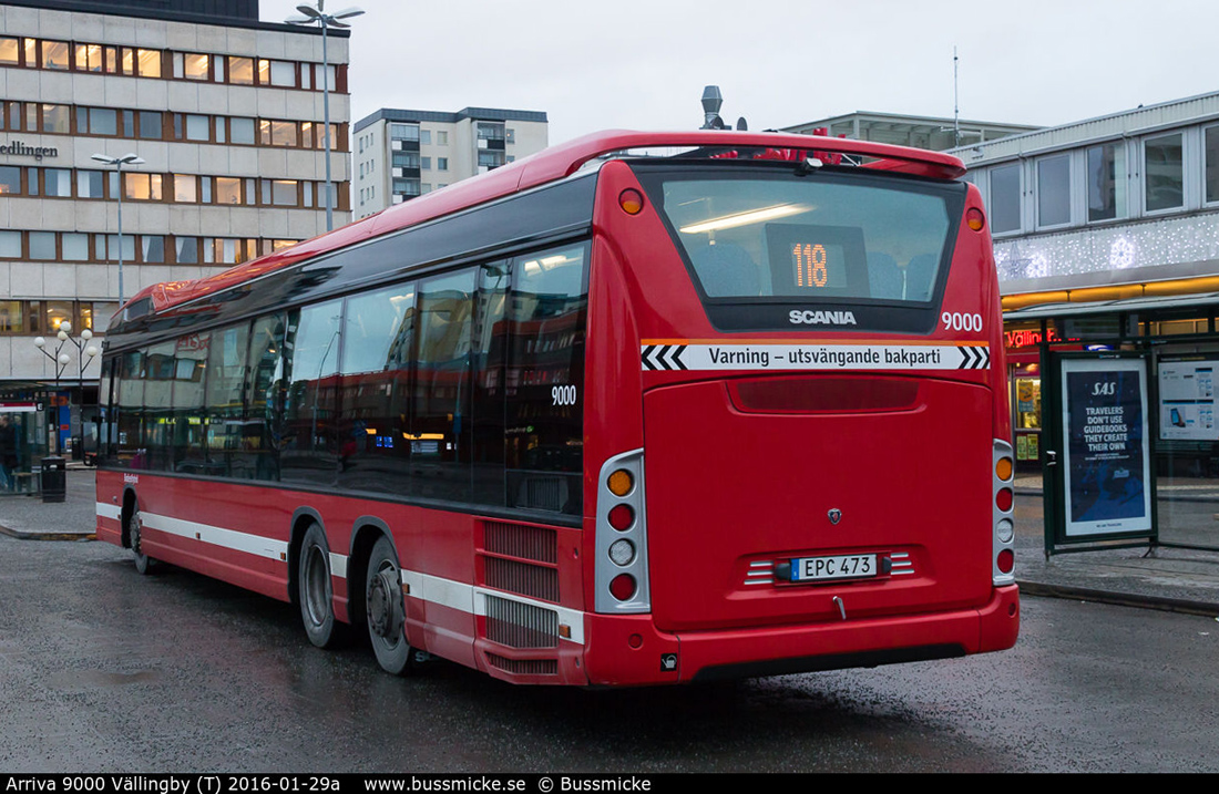 Stockholm, Scania Citywide LE 14.7M Hybrid č. 9000
