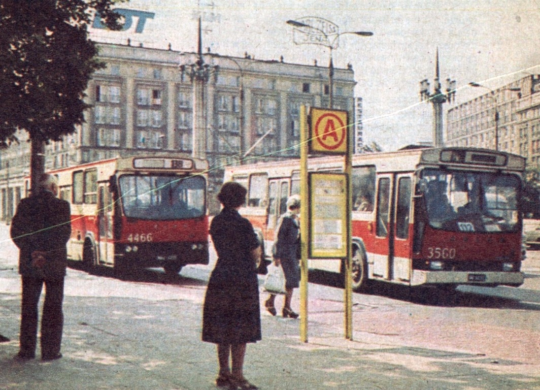 Warsaw, Jelcz Berliet PR100 № 3560; Warsaw, Jelcz PR110U № 4466