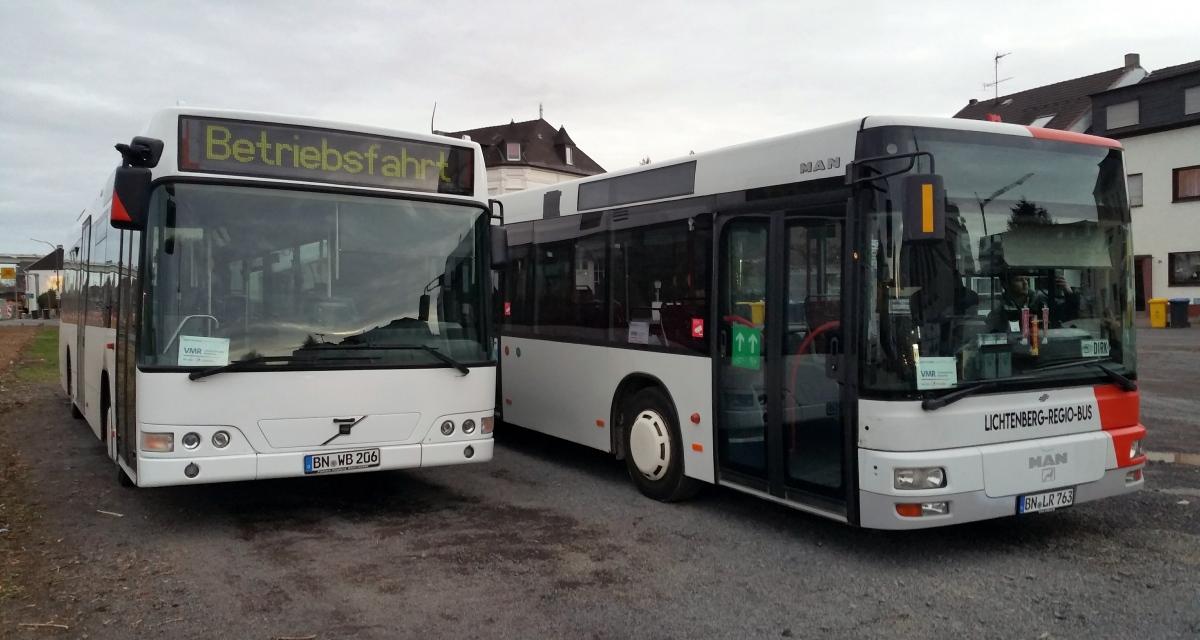 Bonn, Volvo 7000 nr. BN-WB 206; Bonn, MAN A23 NG313 nr. BN-LR 763