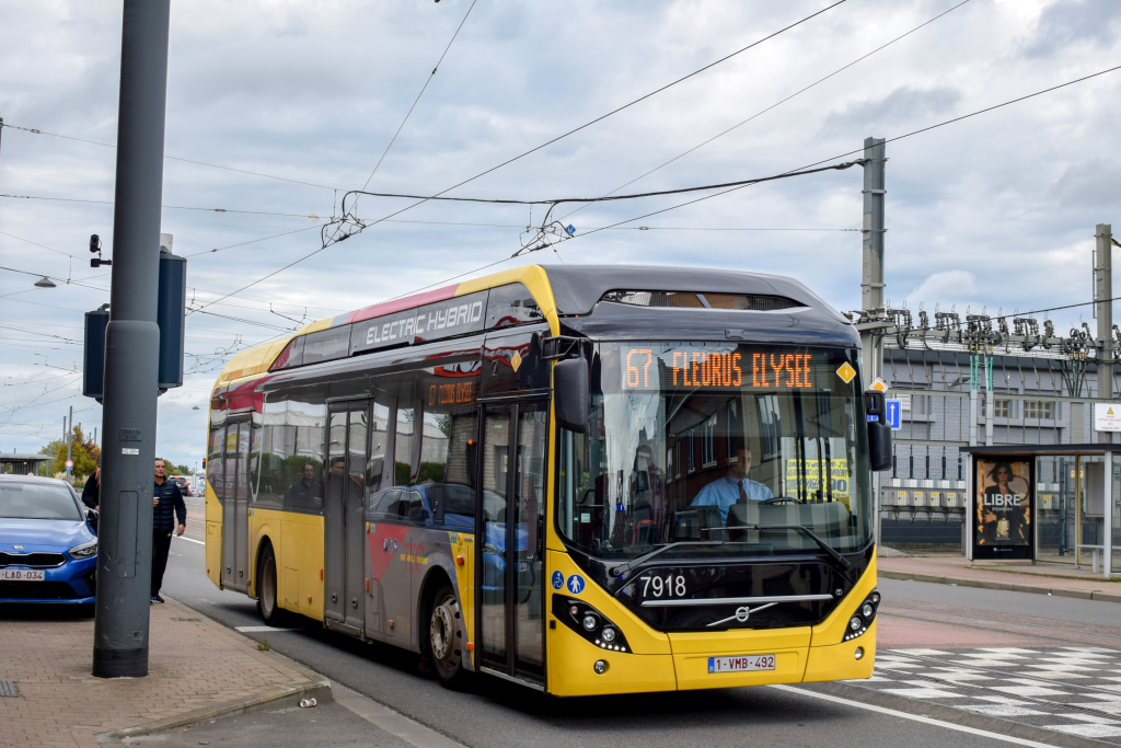 Charleroi, Volvo 7900 Electric Hybrid # 7918