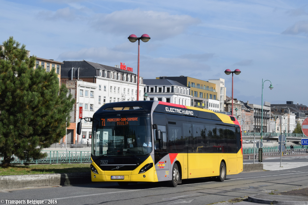 Charleroi, Volvo 7900 Electric Hybrid # 7922